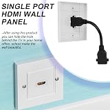 ACMEROTA HDMI Wall Plate Single Port Faceplate White ABS Home Office Theater view 3