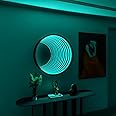 COZLMHJ 3D Mirror Tunnel Light, APP Remote Control Infinity Lamp, Round Multicolor Tunnel Lamp Infinity Light Wall Hanging Lights for Home Bedroom Living Room Party Bar Gaming Decor (12")