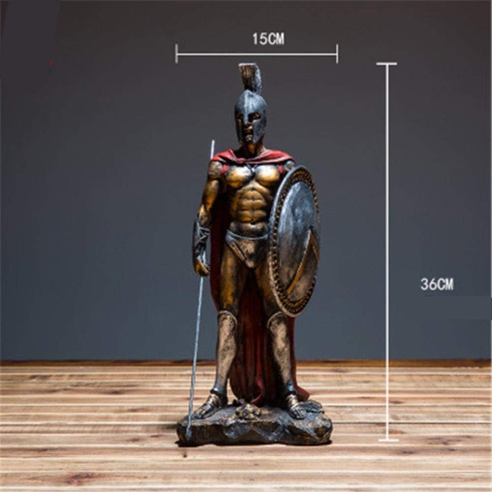 CHOUDOUFU Sculpture Figurine Ornament Retro Roman Soldier Knights