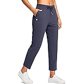 G Gradual Petite Pants for Women 24"/26" Ankle Pants 2 Pockets Stretchy 7/8 Sweatpants for Golf Travel Athletic Casual