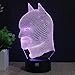 HUI YUAN Batman 3D Lamp Room Bedroom Decorative Night Light Multi 7 Color Change USB Cable Smart Touch Button LED Desk Table Light Kids Kiddie Gift Home Decoration