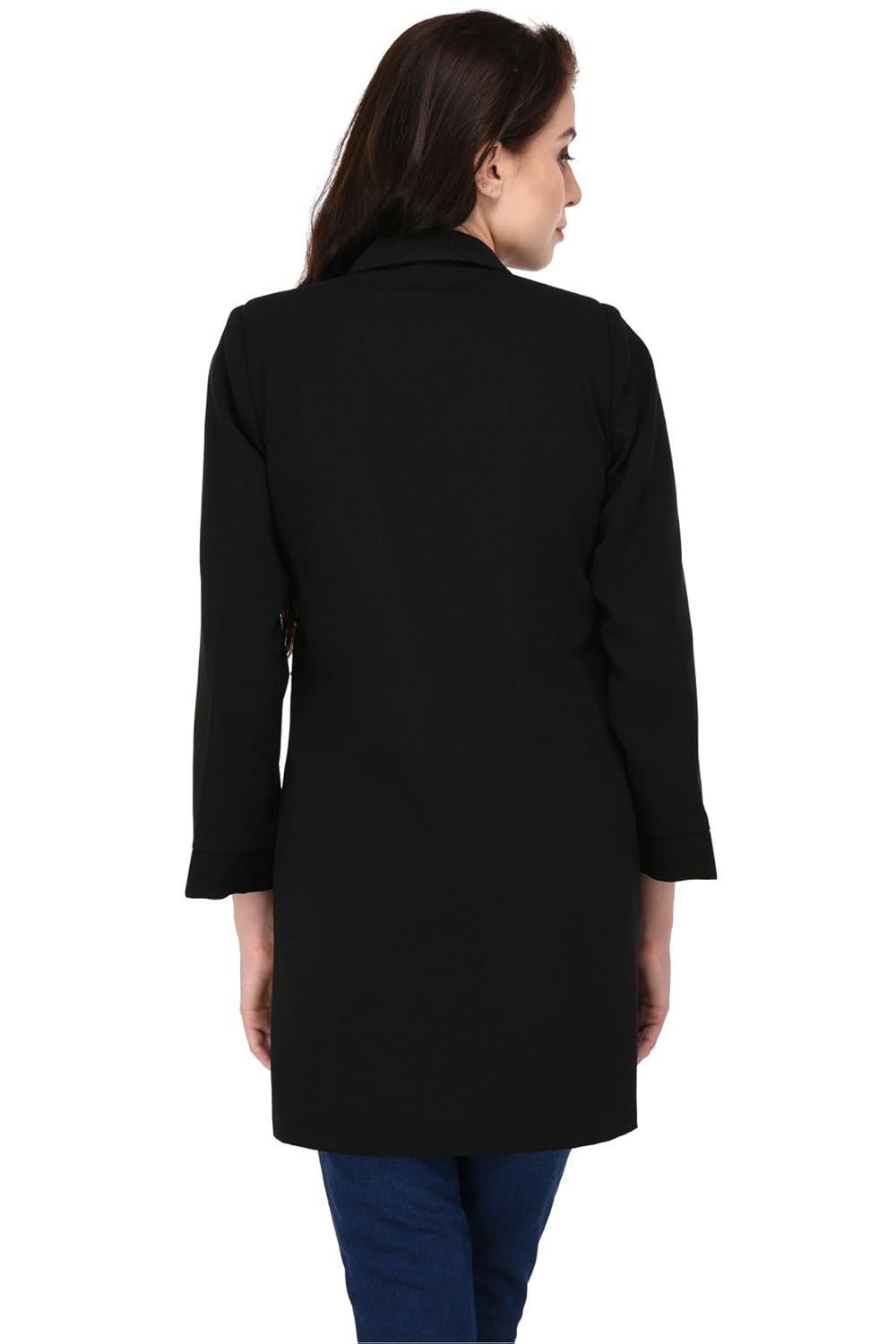 trendif women's black overcoat