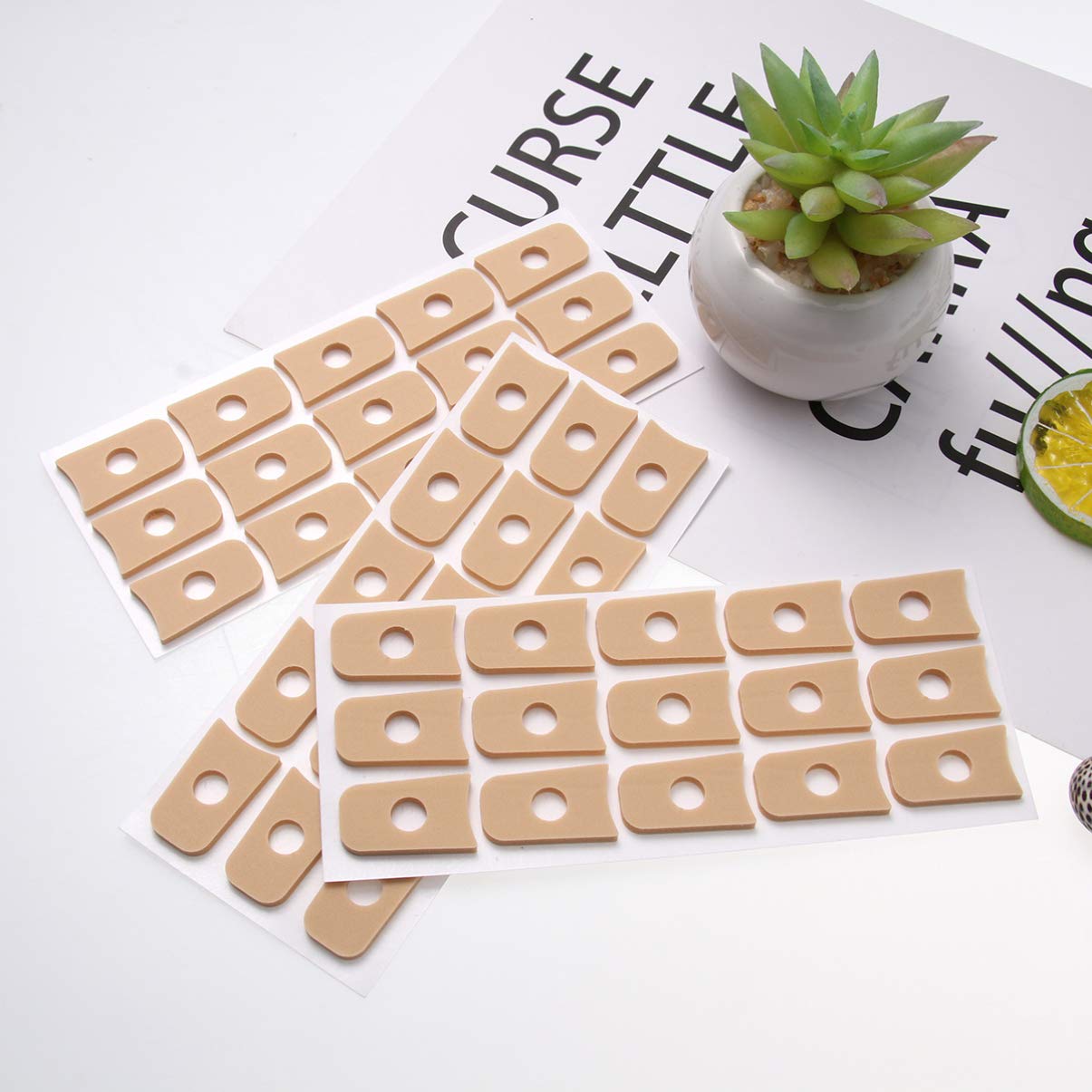 Heallily 45Pcs Felt Callus Pads Callus Cushions Toe Pads Self Adhesive Soft Foam Corn Pads Waterproof Toe and Foot Protectors : Beauty