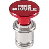 Fire Missiles Button Car Cigarette Lighter, MELIFE Anodized Aluminum Universal 12-Volt Replacement Accessory Fits for Most Vehicles Socket Size A (Red)