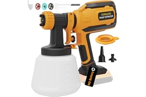 PULENDY Cordless Paint Sprayer for Dewalt 20V Battery, Portable Wireless Spray Paint Gun with 1200ML Container, Easy to Clean,3 Patterns for Fence House Walls Wood Ceiling etc. DL05(Battery Not Included)