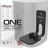 Sound Bass ONE, ONE Gen 2, ONE SL & Play:1 Wall Mount Bracket, Black, Compatible with Sonos ONE, ONE Gen 2, ONE SL & PLAY1 Speaker, Fixed Position