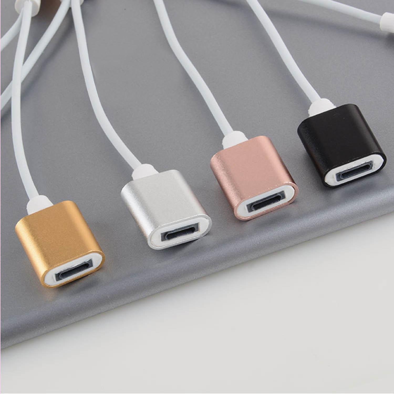 Hello22 3.5mm Audio and Charging Jack 2 in 1 Cable Adapter for iPhone
