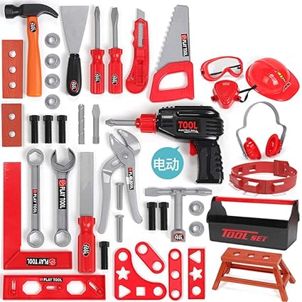 FidgetGear Children Baby Simulation Repair Kit Electric Drill Screwdriver Repair Play House Toy Set 44pcs/Set