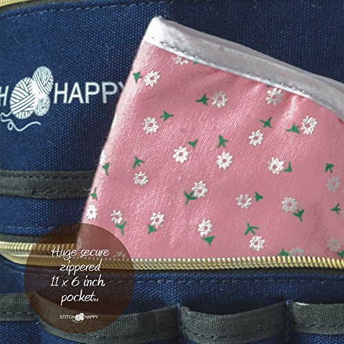 4 Stitch+Happy+Knitting+Bag+Navy