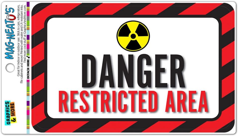 Danger Restricted Area MAG-NEATO'S(TM) Vinyl Magnet Sign