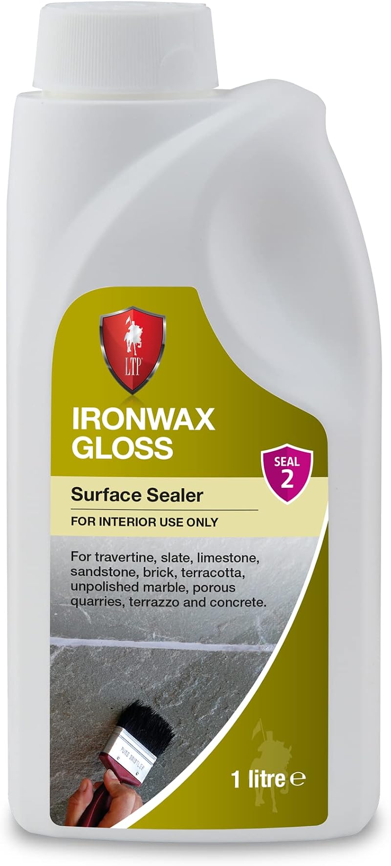 LTP Ironwax Gloss Sealer 1 Litre Gloss Stone Sealant for Travertine Limestone