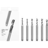 DSPIAE XDB-S03 Spin-Lock Drill Bit Set, 6PCS Tungsten Bits, 2.0-3.1mm | &Phi;3.175mm Shank, Compatible with DSPIAE Orbit/ Mobius Hand Drill, Include 2.0, 2.1, 2.5, 2.6, 3.0, 3.1mm Bits
