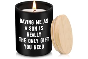 DONVON Fathers Day Dad Gifts from Son, Personalized Father's Day Gift Ideas, Funny Birthday Gifts for Dad Gift Father Papa Step Dads New Daddy Presents Cool, Happy Fathers Day, Birthday, Christmas, Candles