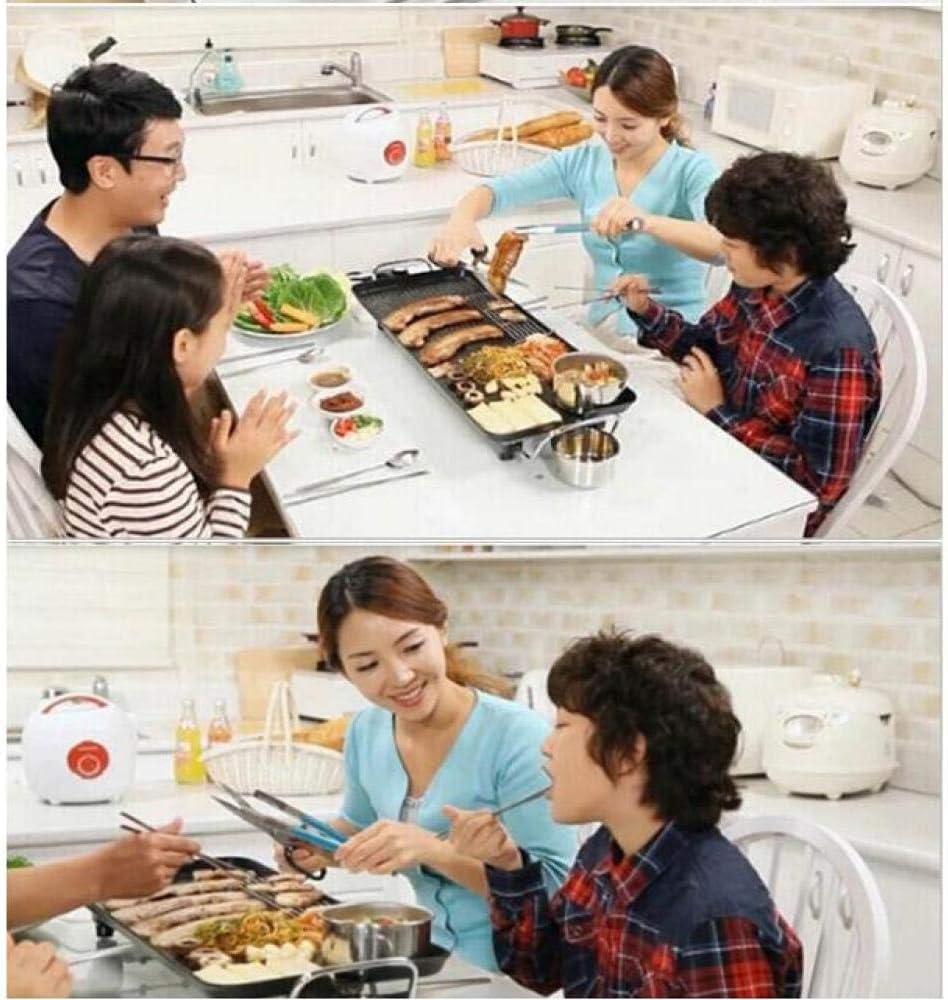 review Barbecue Grill 220V Hot Plate Electric Bbq Grill Kitchen Teppanyaki Non-Stick Surface 1500W Adjustable Temperature Incredibly Versatile