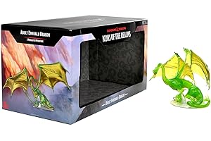 WIZKIDS D&D Icons of the Realms: Adult Emerald Dragon Premium Figure