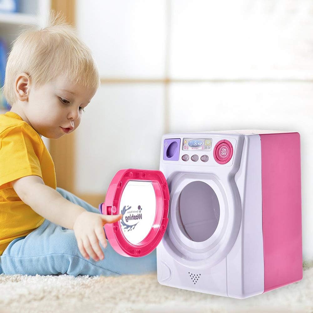 Amazon Co Jp 子供の洗濯機のおもちゃ 洗濯機のおもちゃのシミュレーションは 回転ドラム 実際の光と音で洗濯機を演奏するふりをする スポーツ アウトドア