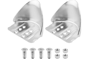 QKDS 2 Pack Drywall Stilts Heel Bracket Replacement Kits, Stilt Heel Bracket Replacement Kit Aluminum Adjustable Part for Painting(Silver)