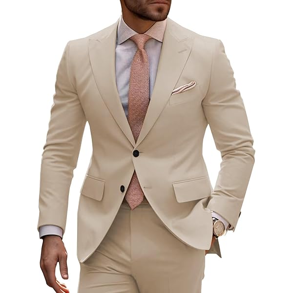 Shorts Suits for Men 2 Piece Summer Suit Outfit Two Buttons