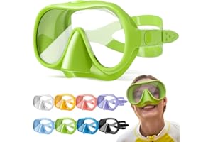 KLERICER NARUTOO Snorkel Set Adults, Fashionable Macaron Colors Frameless Snorkeling Mask, Ultra Wide View Anti-Fog Snorkel Mask Set, Portable Professional Diving Snorkeling Set