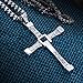 OCARLY 925 Fast and Furious Dominic Toretto's Cross Pendant Necklace Vin Diesel, 925 Cross Necklace Pendant Jewelry