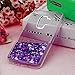 Galaxy S9 Case, Samsung S9 Case, Skmy Liquid Glitter Sparkle Girl Women Cute Clear TPU+Shockproof Hard PC Protective Case for Samsung Galaxy S9 (Purple)