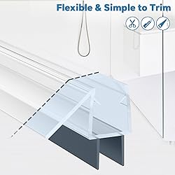 Shower Door Bottom Seal Strip, 2PCS Seal