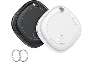 AJBLG Air Tracker Tags-2 Pack, Bluetooth Tracker Works with Apple Find My APP (iOS Only), Bluetooth Keys Finder and Item Locator for Keys,Bags,Luggage,Wallet,Replaceable Battery