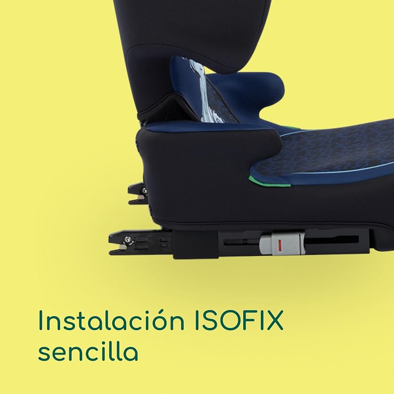 Disney RoadFix i-Size, Cadeira Elevadora de Encosto, 3,5-12 anos (100-150 cm), Cadeira Stitch, Dobrável, Leve (4,4 kg), 14 Posições de Apoio de Cabeça, Ponto Autêntico
