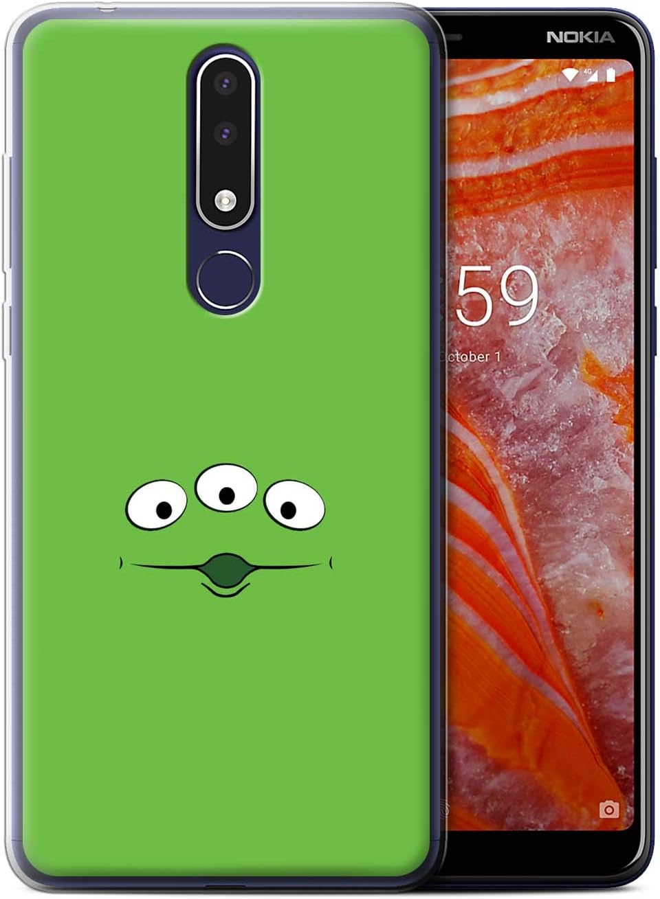 eSwish Gel TPU Phone Case/Cover for Nokia 3.1 Plus 2018 / Toy Alien Inspired Design/Cute Toy Characters Collection