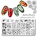 BORN PRETTY 4Pcs Nail Stamping Plate Valentine's Day manicuring Nail Art Image Template DIY Decoration with 2Pcs BORN PRETTY Scrapers for Gift