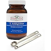 Foods For Gut Lactobacillus Acidophilus Probiotic Powder 200 Billion cfu's | Made in USA | No Additives | Direct from Manufacturer | No Third-Party Storage | Immune Support | 60 Grams (2.11 Oz)
