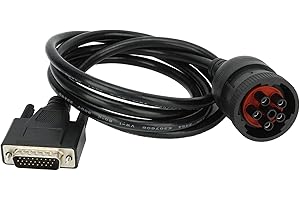 Grcfumo 26pin to 6pin Adapter Cable, Diagnostic Cable, Female Diagnostic Adapter Replacement Cable for Deutsch 6pin Diagnosti