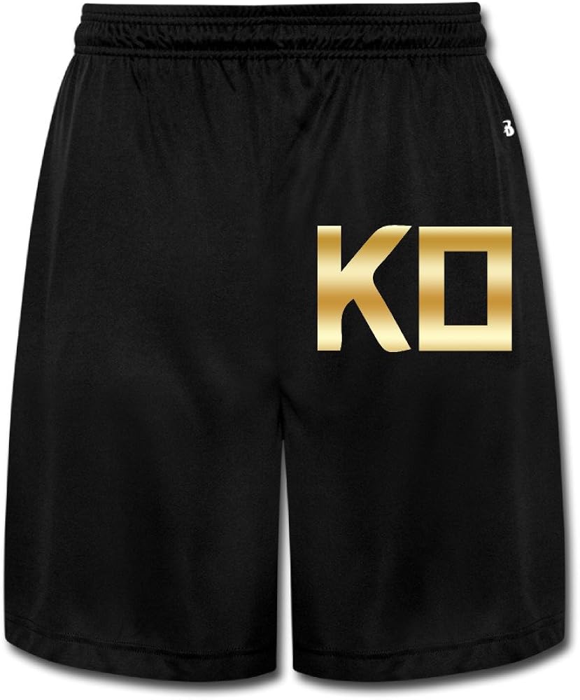Men's KO Gold Logo Gym Shorts Black (7433012616656) Books