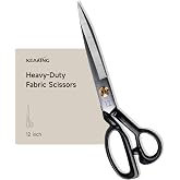 KEARING 12 Inch Heavy Duty Fabric Scissors for Fabric - 1 lb - Right-Handed | Professional Tailor Shears for Precision Cutting of Leather, Denim, and Multi-Layer Fabrics for Sewing, Dressmaking, Cutting
