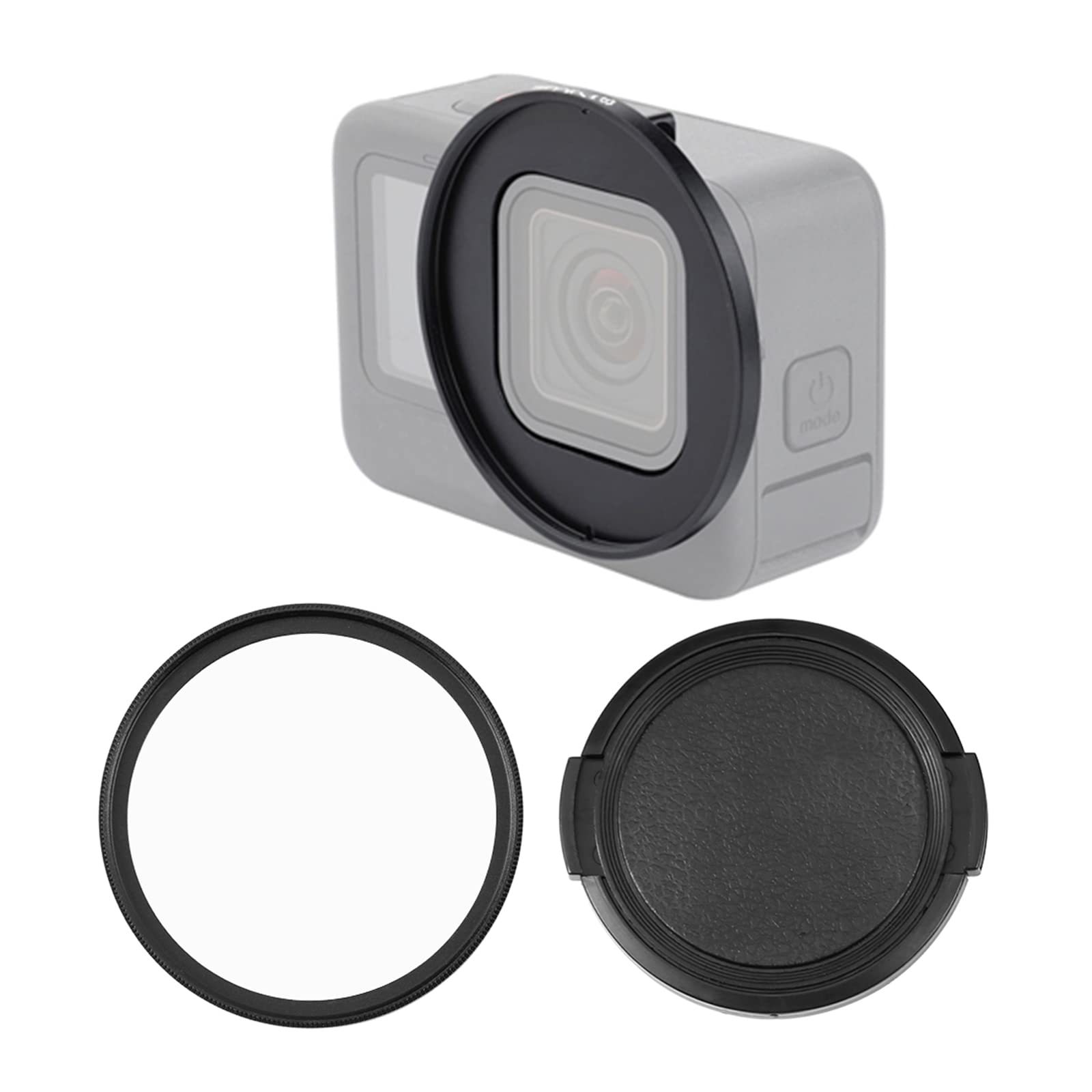 PULUZ 52mm UV Lens Filter Adapter Ring for GoPro Hero 12,11, 11 Mini, 10, 9 - Filter Converter Ring with Cap