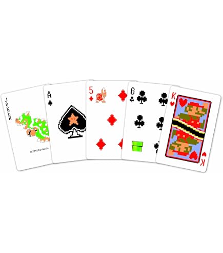Nintendo Super Mario Neon Playing Cards, Standard Playing Card