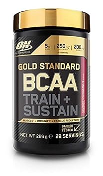 Optimum Nutrition Gold Standard BCAA- Verzweigtkettige Aminosäuren (mit Vitamin C, Wellmune, Rhodiola rosea und Elektrolyten,