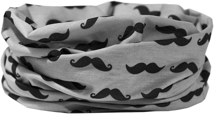 RuffnekMOUSTACHE DESIGN Multifunctional Snood Tube Scarf Neck warmer for Men - ONE SIZE