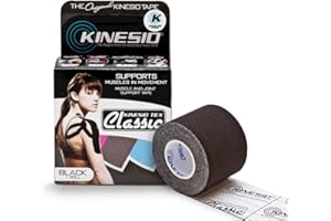 Kinesio Taping - Elastic Therapeutic Athletic Tape Tex Classic - Black – 2 in. x 13 ft