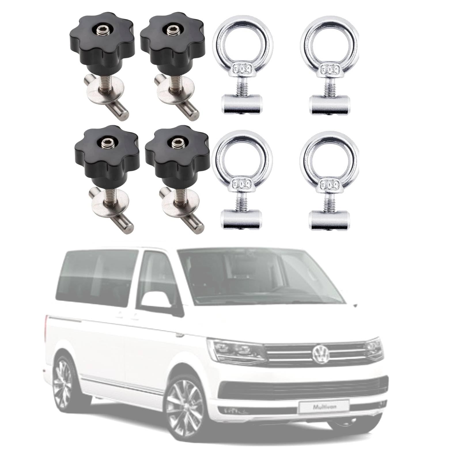 Twowinds Screws Load Securing on Rails Multiflex T5 T6 Multivan Transporter California 7h5883189e, 7h5883084c, 7e5883189a (Set 8 pcs.)