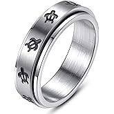 Fuqimanman2020 Sea Turtle Spinner Band Ring Anxiety Relief Fidget Anti Stress Rings Stainless Steel Enamel Relieving for Women Men Couple Hawaiian Beach Animal Jewelry