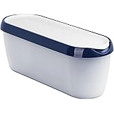 Tovolo Ice Cream Containers for Homemade Ice Cream Glide A Scoop Ice Cream Tub for Reusable Frozen Treats, 1.5 Quart BPA Free Insulated Freezer Safe Container with Lid, Deep Indigo