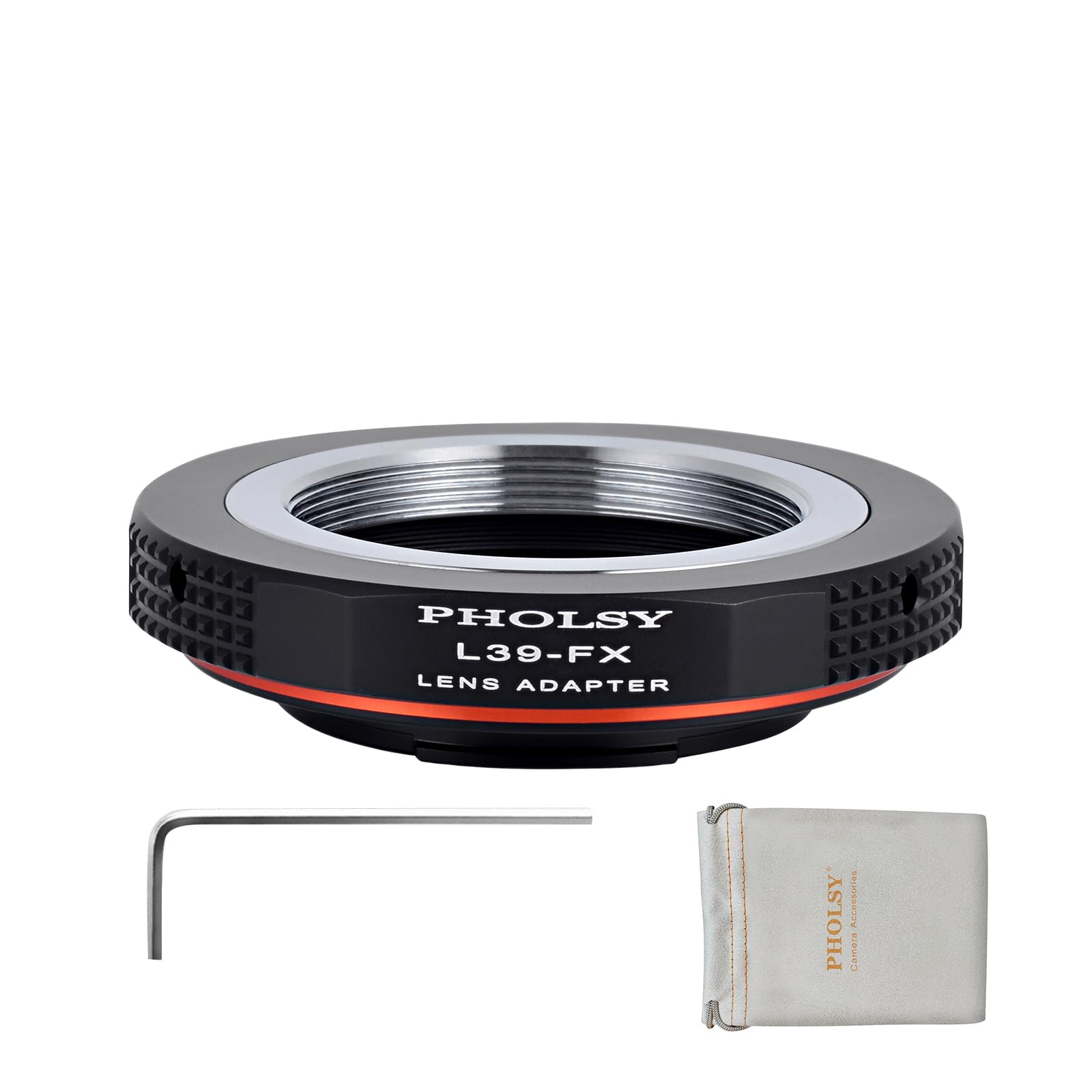 PHOLSY L39 to FX Lens Mount Adapter Compatible with Leica M39 (L39 LTM 39mm) Lens to Fujifilm X Mount Camera Body Compatible with Fujifilm X-H2S, X-Pro3, X-T5, X-T4, X-S20, X-S10, X-T30II, X-E4 etc.