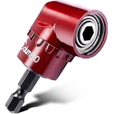 ColumPRO 1/4 Inch 105 Degree Right Angle Driver Adapter Hex Shank Power Screwdriver,Quick Change Drive and Magnetic Bit Socket Right Angle Drill Attachment Adapter