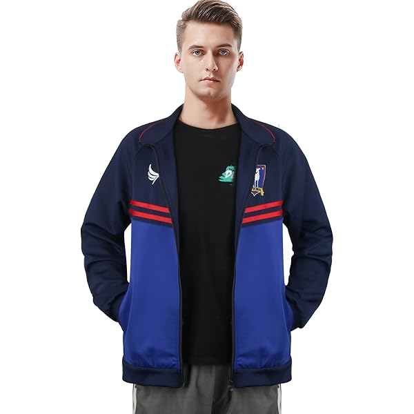 Amazon.com: Materuis Football Track Jacket Blue Lightweight Sports