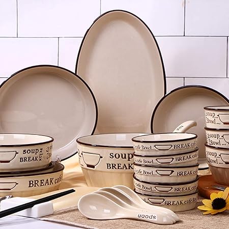 Cubiertos set platos platos platos vajilla hogar vajilla plato de ...