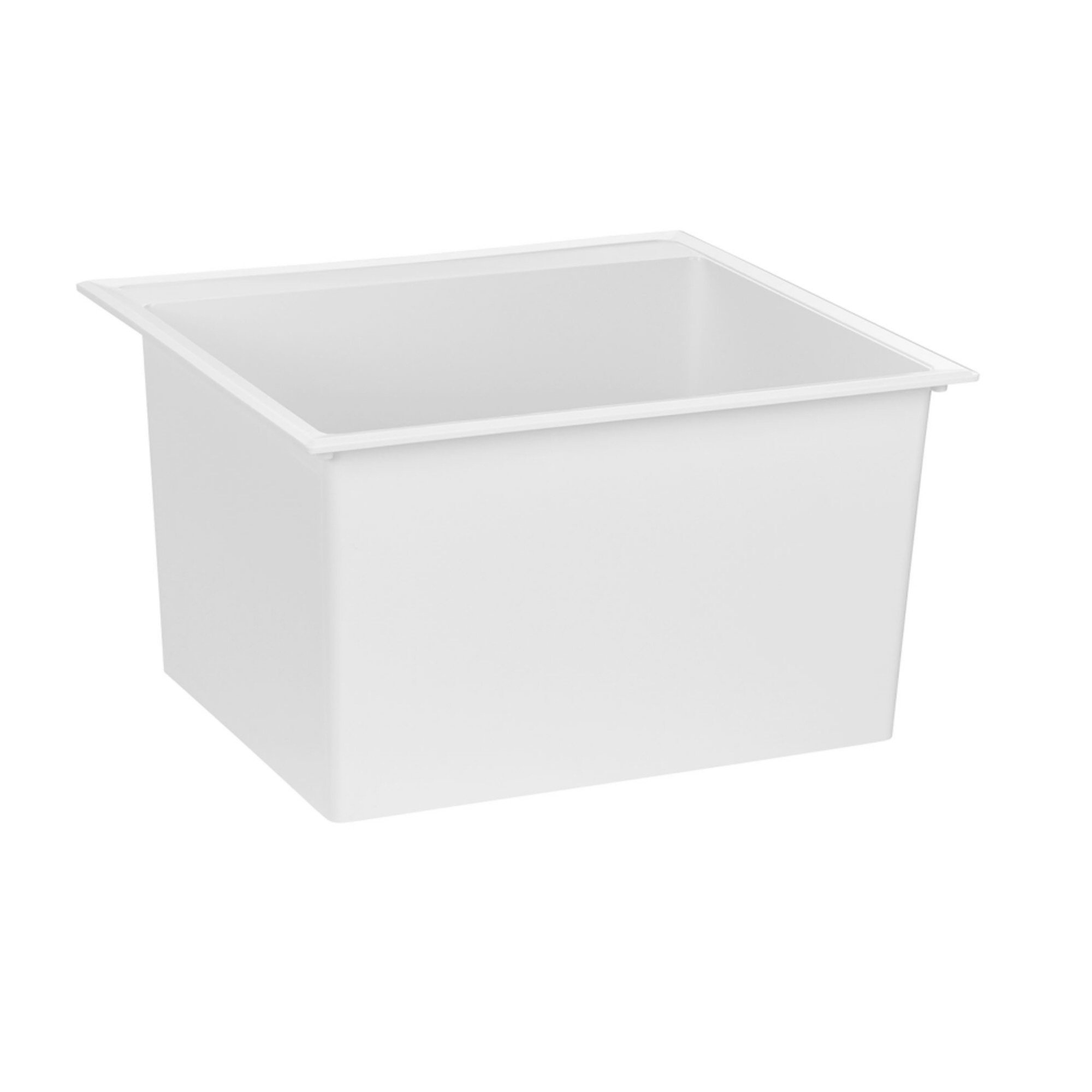 Crane Plumbing DL1 DropIn Laundry Tub, White Upward