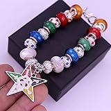 Bansriracha Young Greek Sorority Order of Eastern Star OES Beads Bracelets Masonic Freemason Jewelry