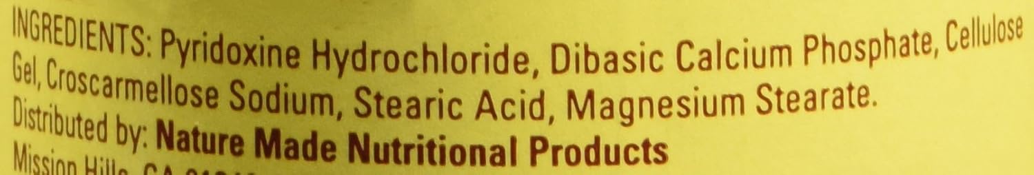 Nature Made Vitamin B-6 100 Mg, Tablets, 100-Count (Pack of 2): Health & Personal Care