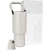Simple Modern Trek Pivot | 30oz Flip Straw Tumbler with Handle | Water Bottle & Boot | Interchangeable Straw & Chug Lids | In